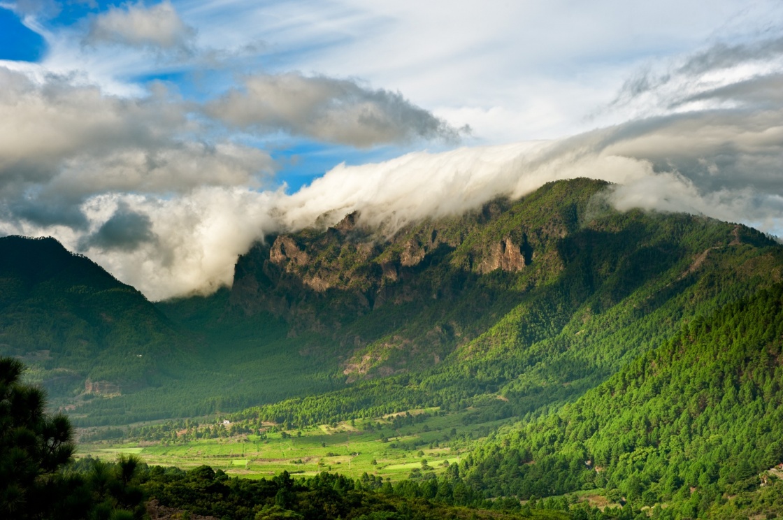 Beautiful landscape of the mountains in La Palma, Canary Islands, Spain